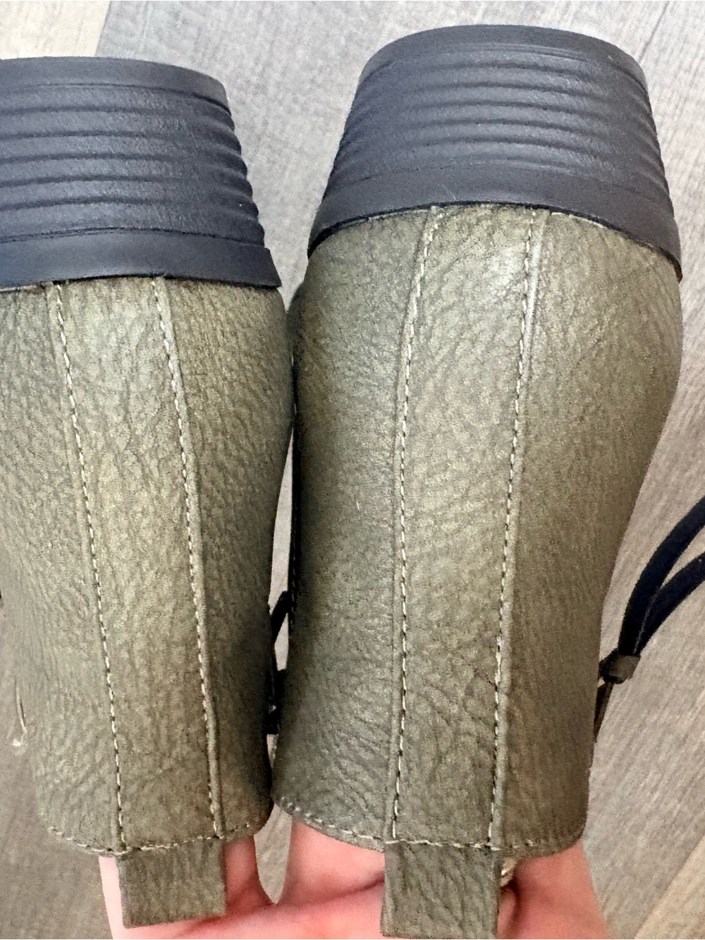 Women’s Olive Ankle Booties with Side Zip - Picture 3 of 10